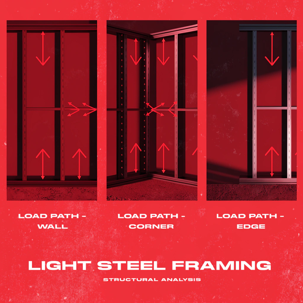تحلیل بارهای وارد بر سازه‌های LSF در طراحی حرفه‌ای