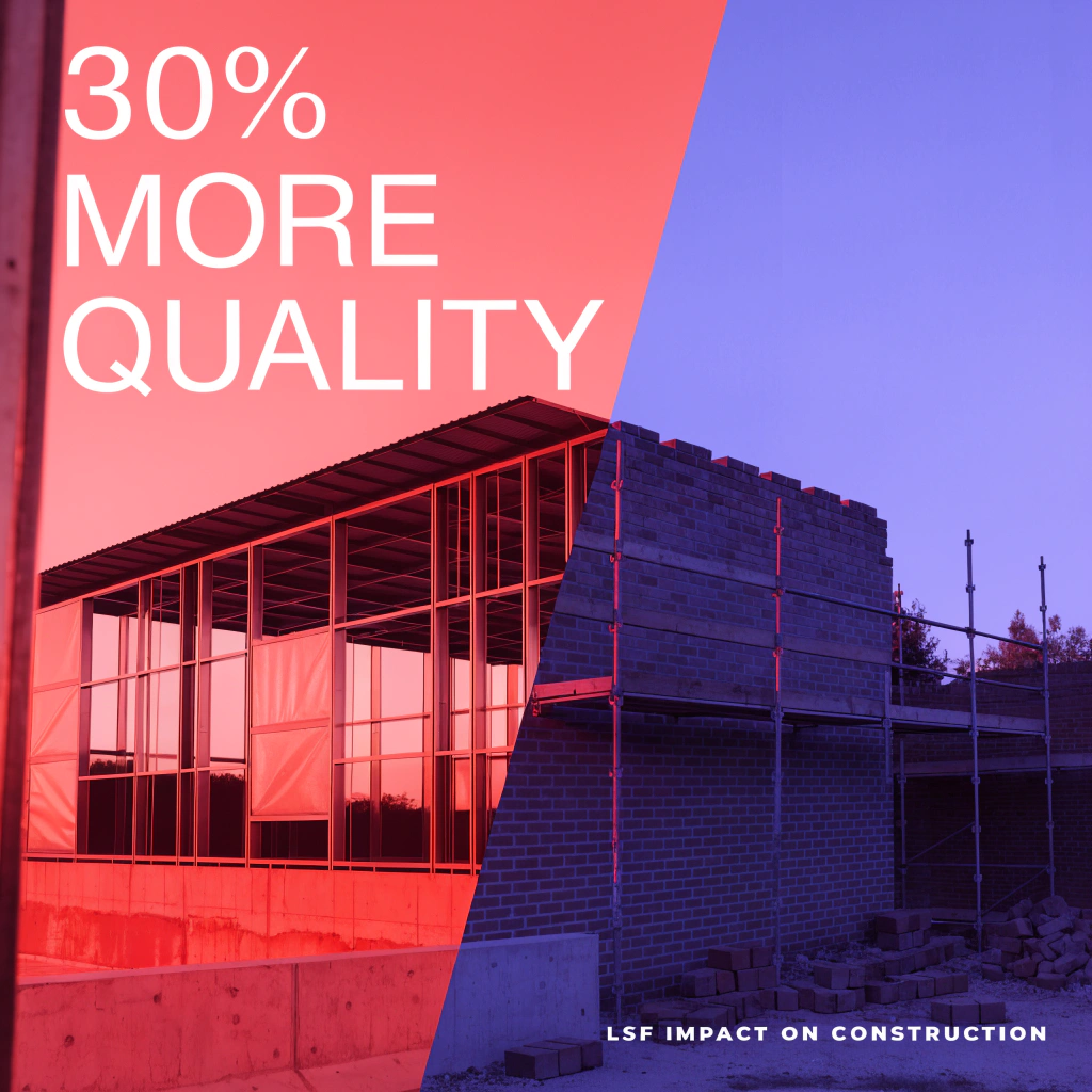 تاثیر LSF بر بهبود کیفیت ساخت نسبت به روش‌های سنتی