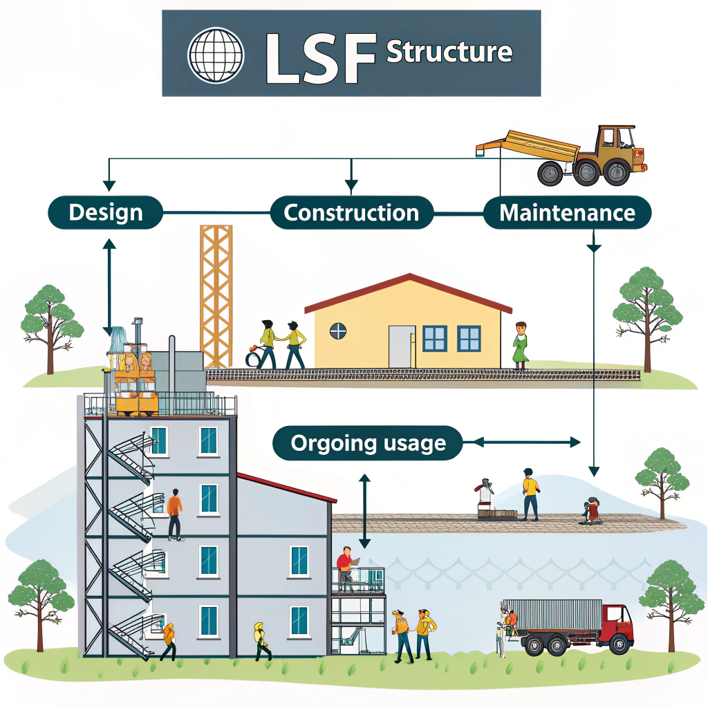 بررسی چرخه عمر یک سازه LSF از طراحی تا بهرهبرداری