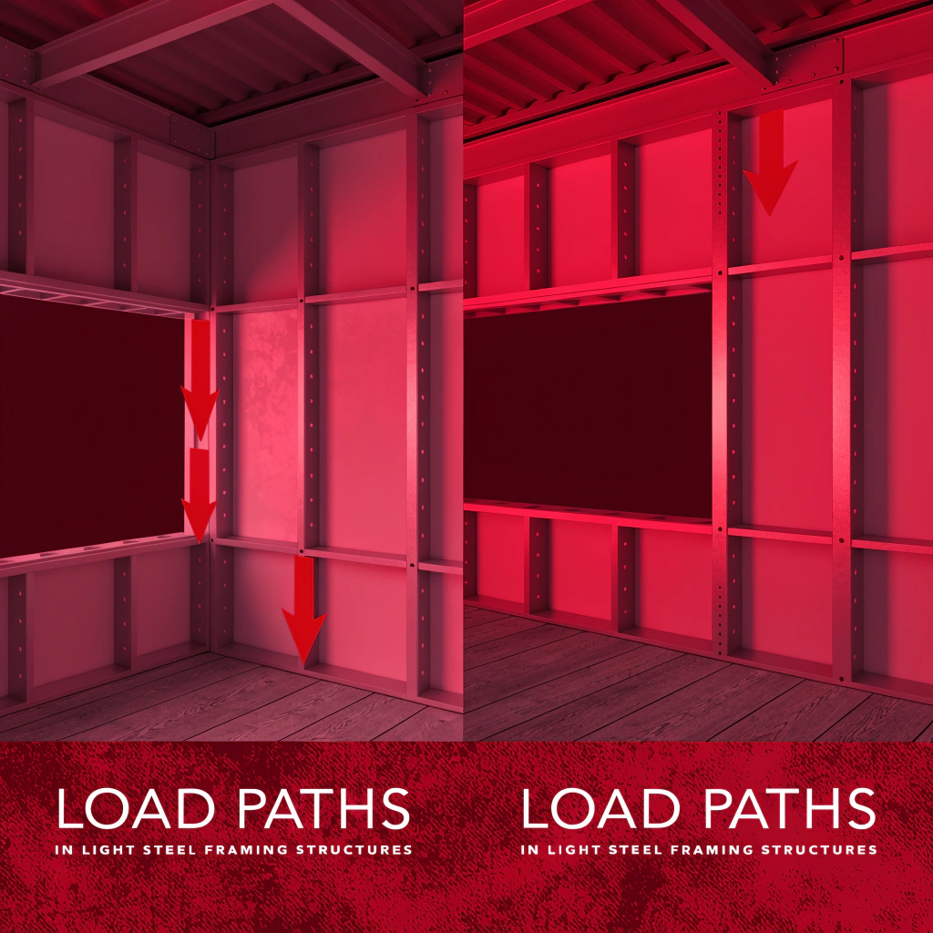 تحلیل بارهای وارد بر سازه‌های LSF در طراحی حرفه‌ای