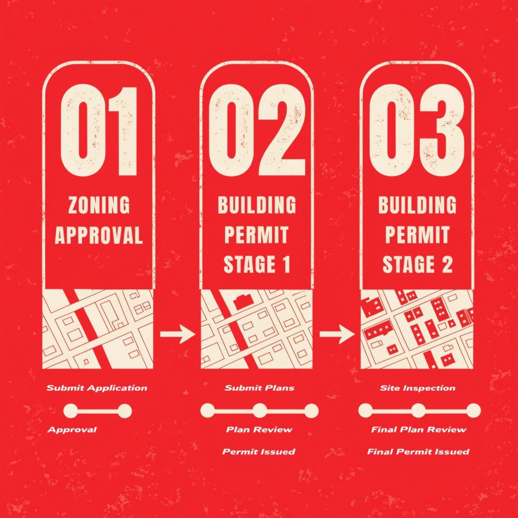 روند تصویب نقشه‌ و مجوزهای ساختمانی برای پروژه‌های LSF